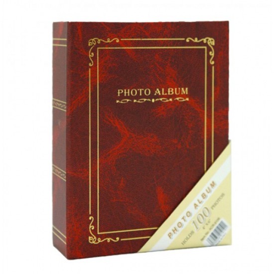 10x15 100 lü ciltbezli kırmızı albüm